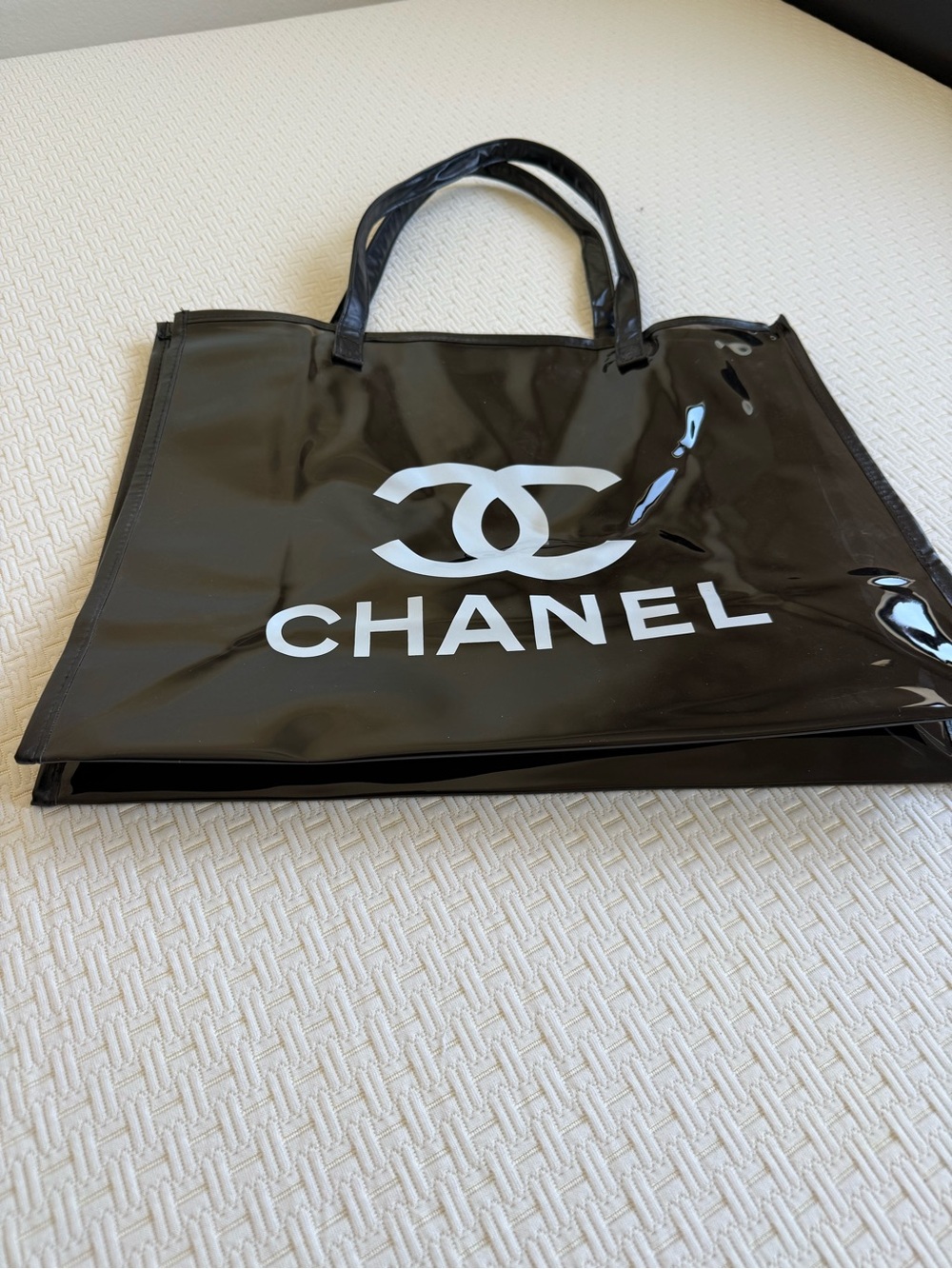 Black Tote with White Logo